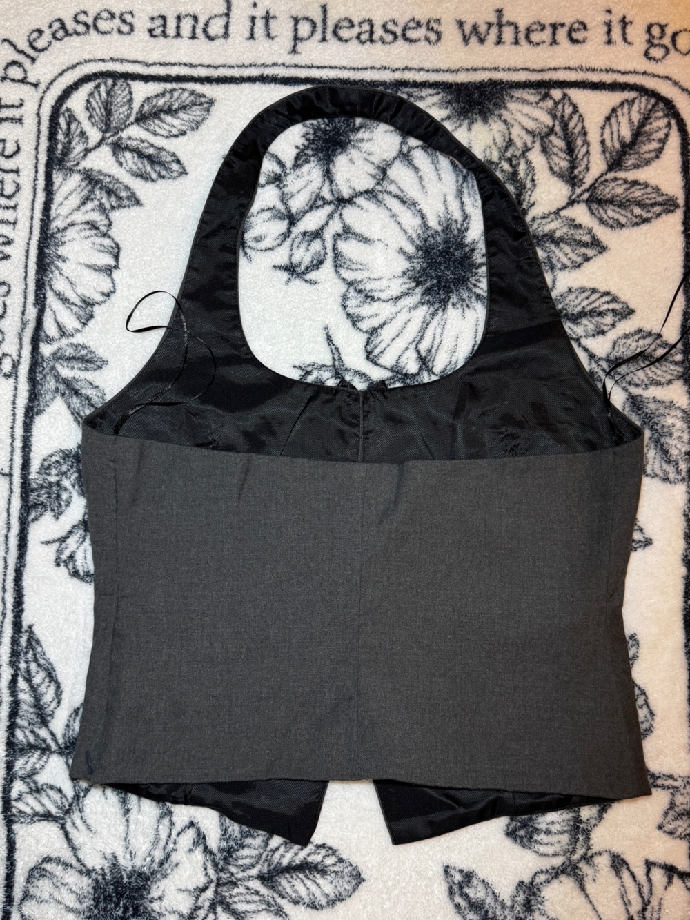 Zara Grey Bow Halter Top - Picture 3 of 6